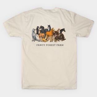 Fancy Forest Farm • Family Portrait • Black Text T-Shirt